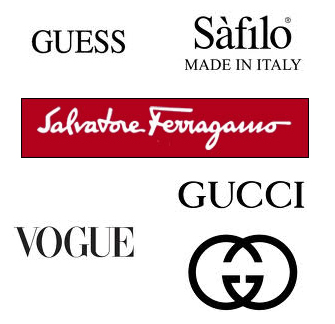 Guess, Safilo, Salvatone Ferraganno, GUCCI, Vogue Logos